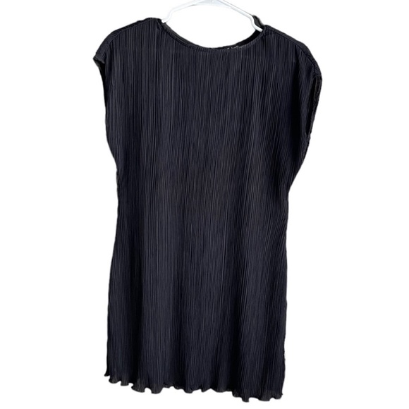 Madewell Plissé Mini Tee Dress In Black SIZE 8 - Picture 11 of 16